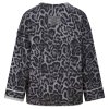 YIPPIE & HIPPIE Damen Sweatshirt W52‑507 – Leo Sweatshirt mit „I DONT CARE“ Print in Taupe/Schwarz