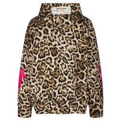 YIPPIE & HIPPIE Damen Hoodie W52‑526 – Leo mit „11“ Print und Pompon‑Detail