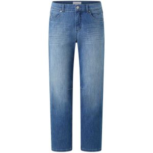 ANGELS Damen Jeans Evy 350-3600028-3358 – Straight Fit Jeans in Mid Blue Used
