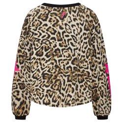 YIPPIE & HIPPIE Damen Sweatshirt W52‑546 – Leo Sweatshirt mit Sternen‑Applikationen und „11“ Print