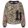 YIPPIE & HIPPIE Damen Sweatshirt W52‑546 – Leo Sweatshirt mit Sternen‑Applikationen und „11“ Print