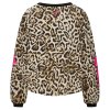 YIPPIE & HIPPIE Damen Sweatshirt W52‑546 – Leo Sweatshirt mit Sternen‑Applikationen und „11“ Print