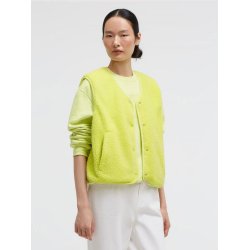 SENSES The Label Damen Weste SE2608‑3890‑24 – Teddyweste mit Druckknopfverschluss in Lime