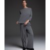 SENSES The Label Damen Hose SE2511‑1968‑22 – Weite Nadelstreifen Hose in Grau