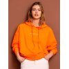 SENSES The Label Damen Hoodie SE2609‑3039‑21 – Oversize Hoodie „Glow Hour“ mit Tiger‑Print in Neon Orange