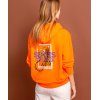 SENSES The Label Damen Hoodie SE2609‑3039‑21 – Oversize Hoodie „Glow Hour“ mit Tiger‑Print in Neon Orange