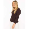 ZWILLINGSHERZ Damen Cardigan 6523-010 - Kaschmir Strickjacke mit Kapuze und Reißverschluss in Braun