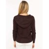 ZWILLINGSHERZ Damen Cardigan 6523-010 - Kaschmir Strickjacke mit Kapuze und Reißverschluss in Braun