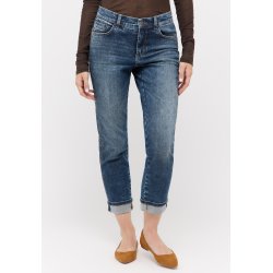 ANGELS Damen Jeans Darleen Sparkle 346‑811430‑3188 – 7/8 Straight Fit in Dark Indigo Used Destroyed