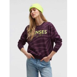 SENSES The Label Damen Sweatshirt SE2608-3520-21 – Zebra Print Sweatshirt in Bordeaux