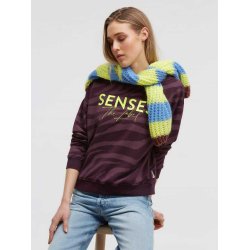 SENSES The Label Damen Sweatshirt SE2608-3520-21 – Zebra Print Sweatshirt in Bordeaux