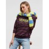 SENSES The Label Damen Sweatshirt SE2608-3520-21 – Zebra Print Sweatshirt in Bordeaux