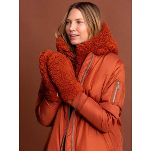 SENSES The Label Kapuze SE2655-8122-42 – Kapuzen-Einsatz im Sherpa-Look Dark Caramel