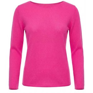 SIX_O_SEVEN Damen Pullover S162-03-6515 – Feinstrick Pullover in Neon Pink
