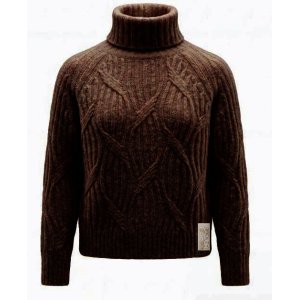 SIX-O-SEVEN Damen Zopfpullover S162-54-6509-018 – Rollkragenpullover in Braun