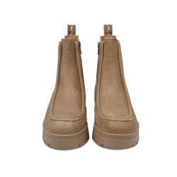 CRICKIT Damen Stiefelette Ninfa 04471593 – Uldina in Cognac mit Reißverschluss und Wechselfußbett