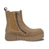 CRICKIT Damen Stiefelette Ninfa 04471593 – Uldina in Cognac mit Reißverschluss und Wechselfußbett