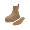 CRICKIT Damen Stiefelette Ninfa 04471593 – Uldina in Cognac mit Reißverschluss und Wechselfußbett